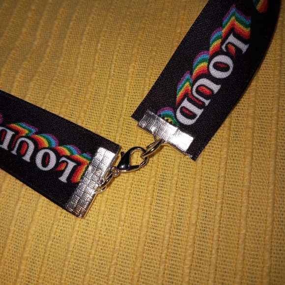 New statement choker necklace Loud and Proud LGBT rainbow gay bi rainbow - Picture 4 of 4